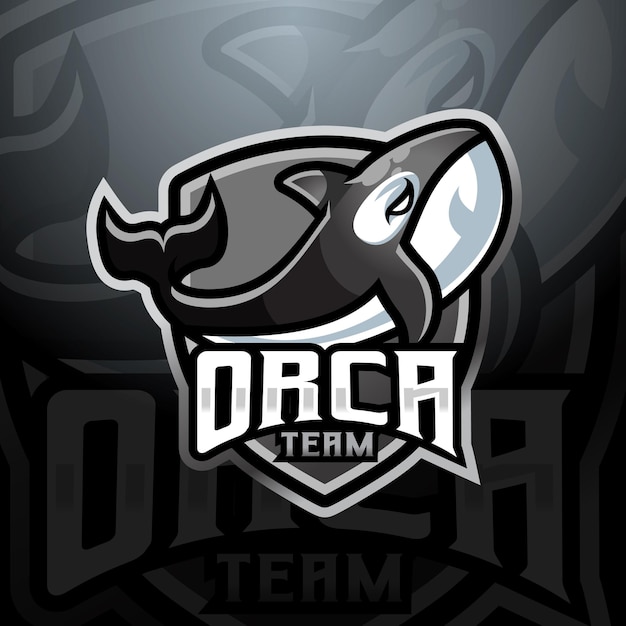 Orca killer Whale mascot logo design vector