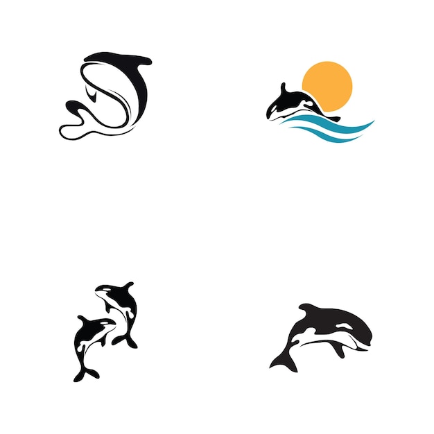 orca logo vector illustration on trendy design