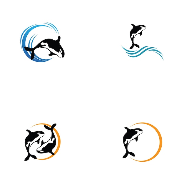 orca logo vector illustration on trendy design