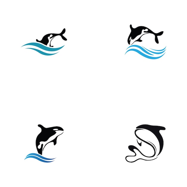 orca logo vector illustration on trendy design