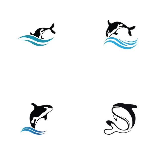 Orca logo illustrazione vettoriale sul design alla moda