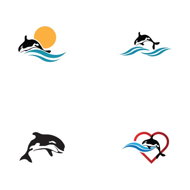 orca logo vector illustration on trendy design