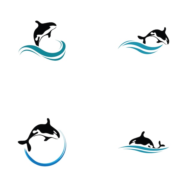 Orca Logo vectorillustratie op trendy ontwerp