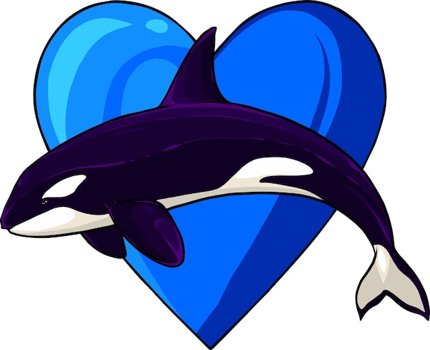 Orca orka springen vectorillustratie