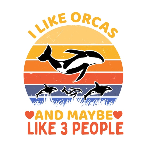 Orcas tshirt design maybe like 3 people