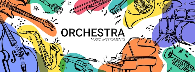 Orchestra concert Horizontal banner