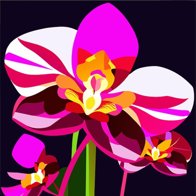 Vector orchid flower