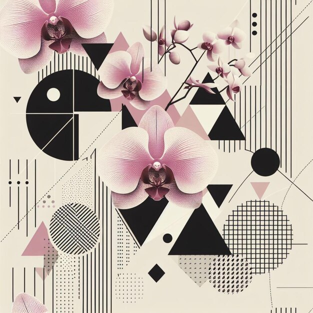 orchid pattern illustration