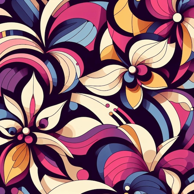 Orchid Pattern Vector