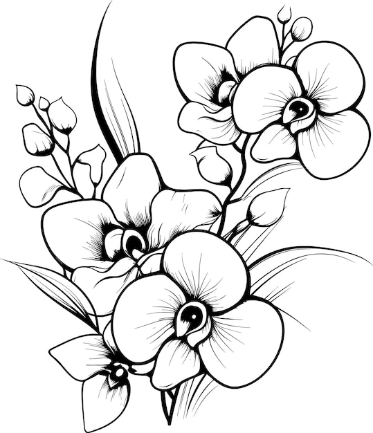 Orchidee tak vector