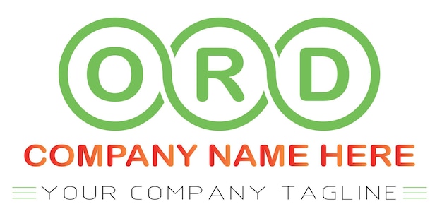 Vettore disegno del logo della lettera ord