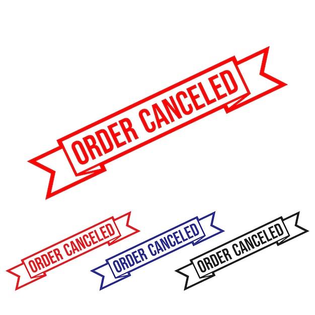 Order Canceled Rubber stamp Design Art Illustration