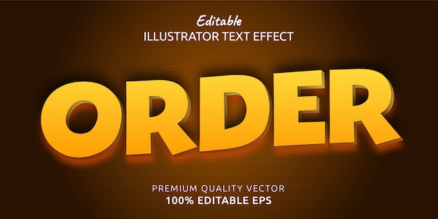 Order Editable  Text Style Effect