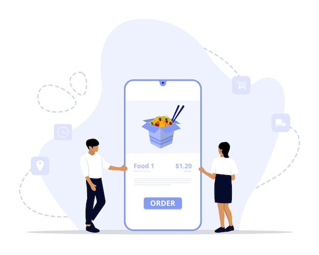 Order food concept illustration