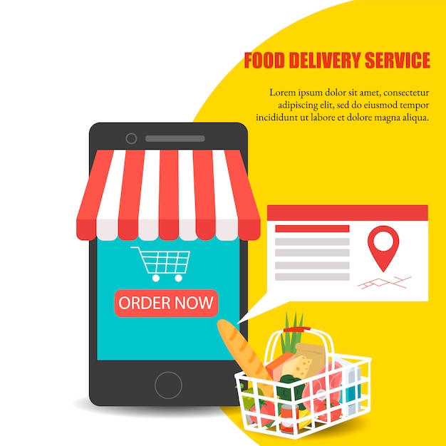 Order food, Grocery delivery at home and smartphone app