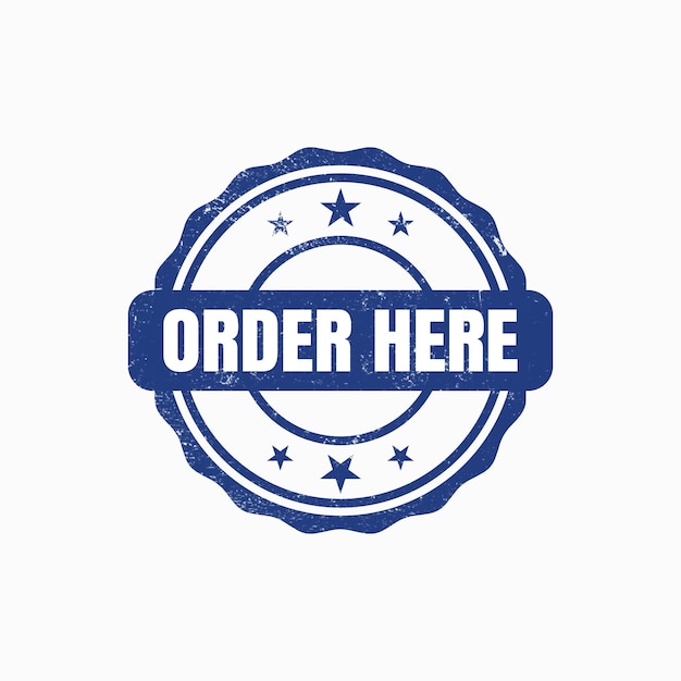 Order here badge stamp