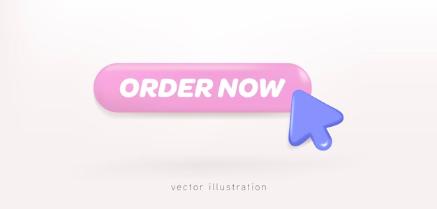 Vector order now button in stylish colors for your web shop