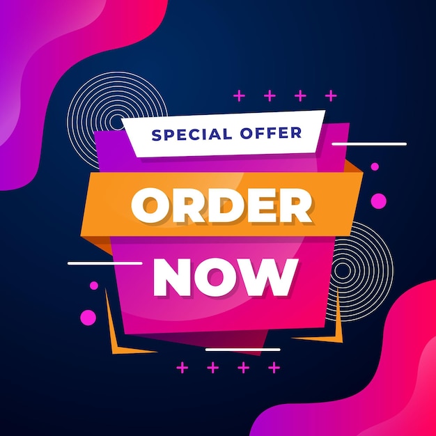 Order now special offer promo banner