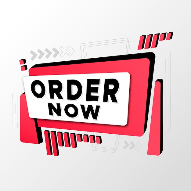 Vector order now square banner