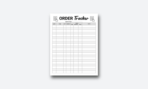 Order Tracker kdp interior