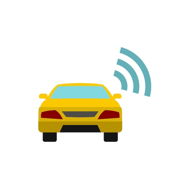 白い背景のナビゲーション シンボルに分離されたフラット スタイルの JPS アイコンを介してタクシーを注文する