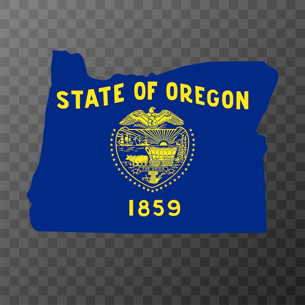 Vector oregon state flag vector illustration