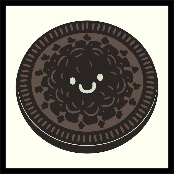 Vector oreo color vector illustration