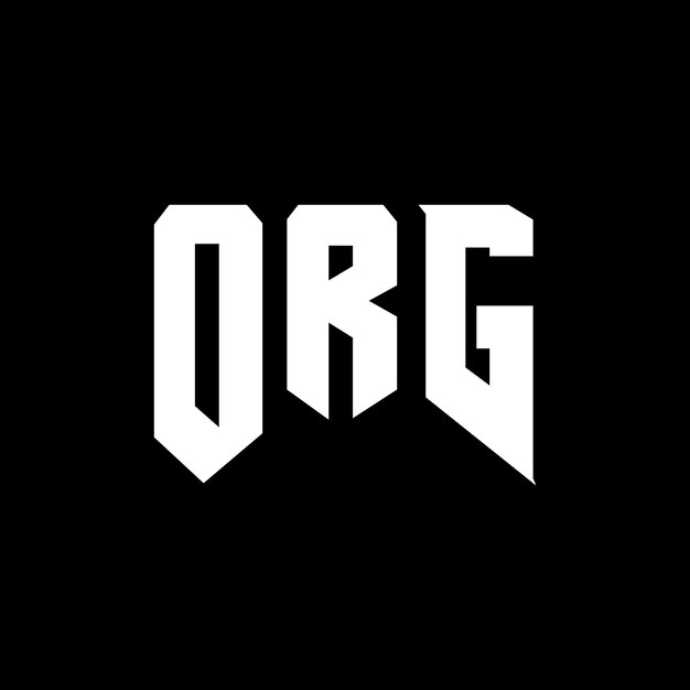 オルガ・レター・ロゴ デザイン ブラック・アンド・ホワイト・カラー・コンビネーション ORG・ロゴ ベクトル ORG・デザイン ORG・アイコン ORG・アルファベット ORG・タイポグラフィー ロゴデザイン