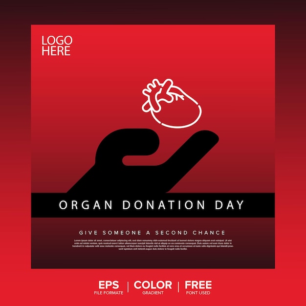 Vector organ donation day post design vector