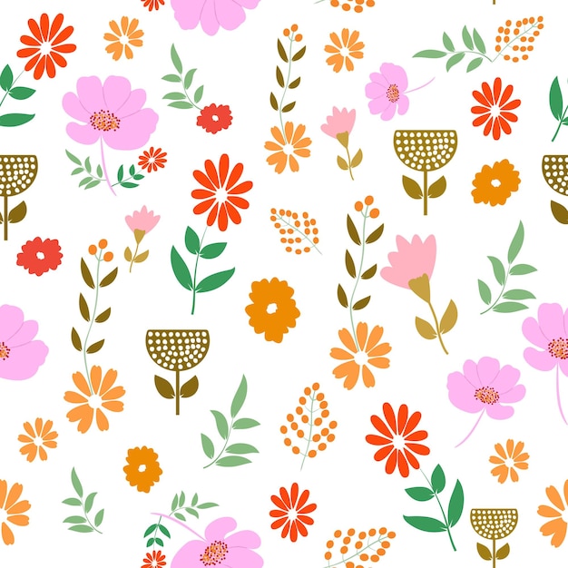 Organic abstract floral pattern design