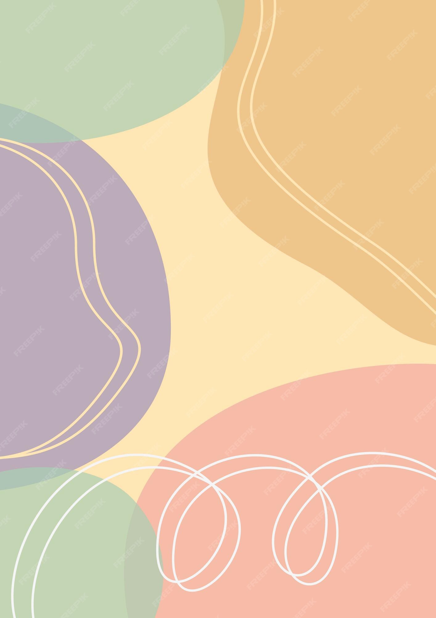 Premium Vector | Organic abstract pastel shapes background, memphis ...