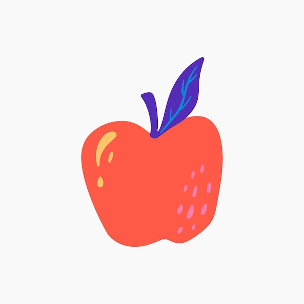 Organic Apple Illustration