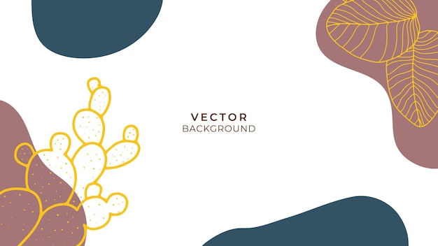 Vector organic background with earth tone floral and geometric elements. for social media posts, mobile apps, banners design and web or internet ads. fashion boho background