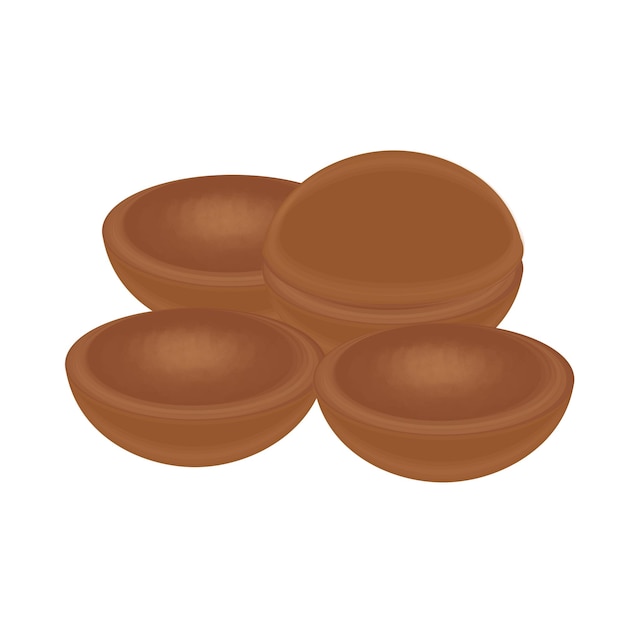 Органический коричневый пальмовый сахар кокосовый сахар Gula jawa векторная иллюстрация логотипа