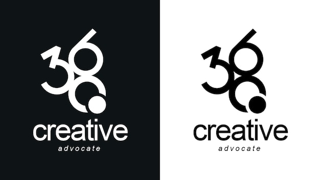 Органический динамический логотип, содержащий число 360.