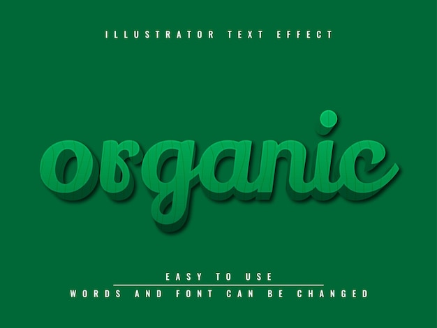 Organic editable 3d text effect design