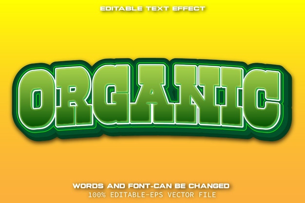 Organic Editable Text Effect Cartoon Style