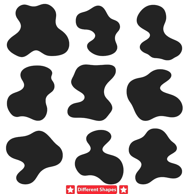 Vector organic essence blob shape vector silhouettes for natural designs