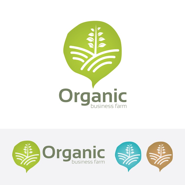 Organic farm logo template