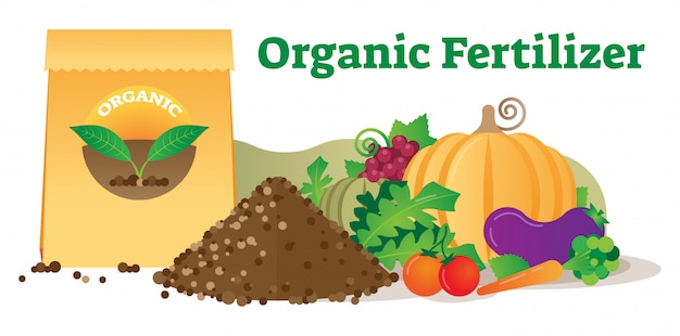 Vector organic fertilizer conceptual