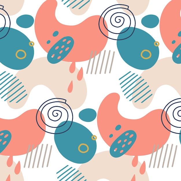 Organic flat abstract element pattern