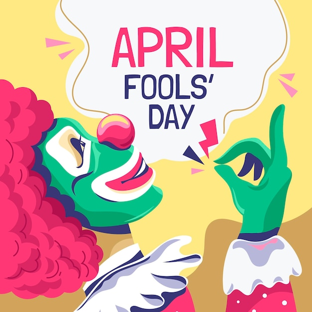 Organic flat april fools' day illustration