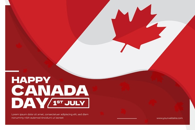 Organic flat canada day illustration