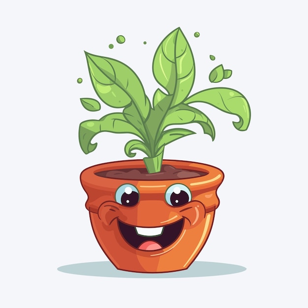 Vector organic flat houseplant collection cartoon style