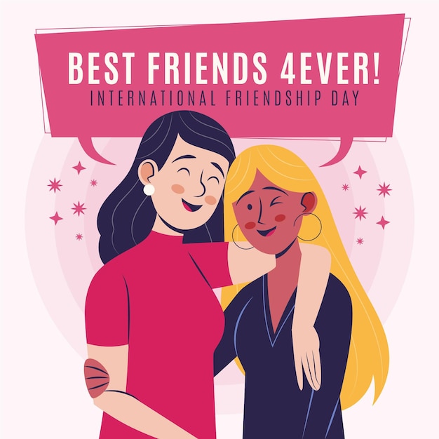 Organic flat international friendship day illustration