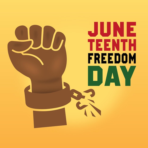 Vector organic flat juneteenth illustration