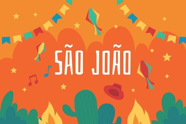 Vector organic flat sao joao illustration