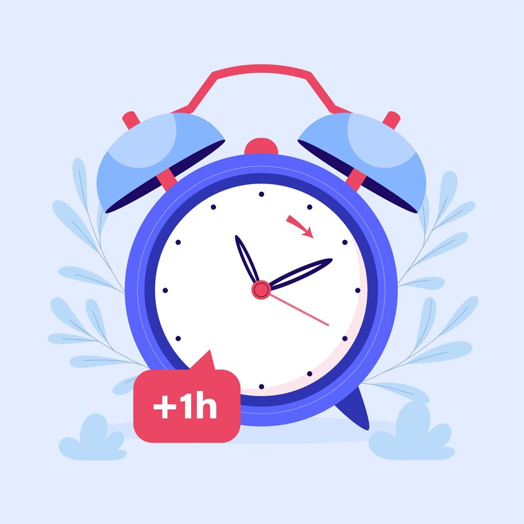Vector organic flat spring time change illustration