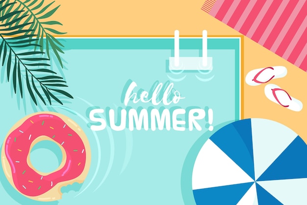 Organic flat summer background