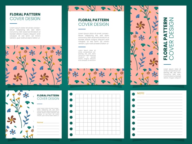 Vector organic floral covers collection